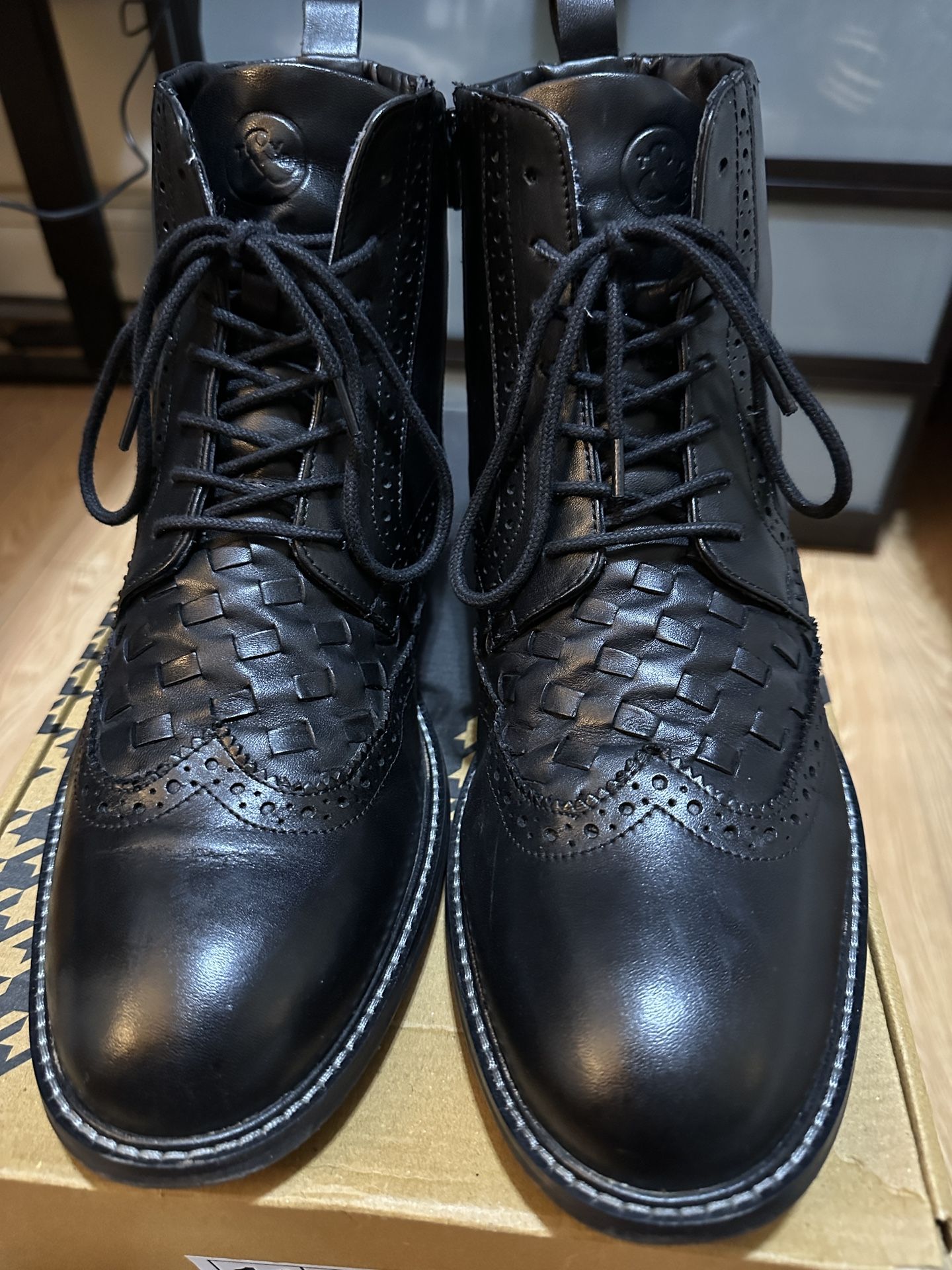 Black Leather Men’s Boots Size 11