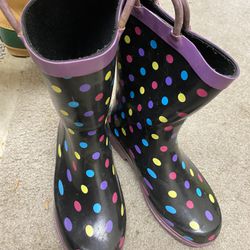 Slashers girl's waterproof rubber rain boots