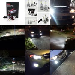 Plug & Play New pair bright white Auto Car LED headlights bulbs H7 CANBUS