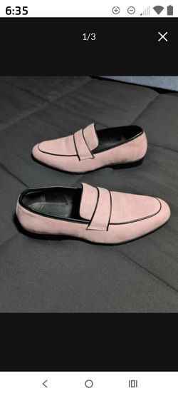 Inc men pink & black loafers like new 9.5