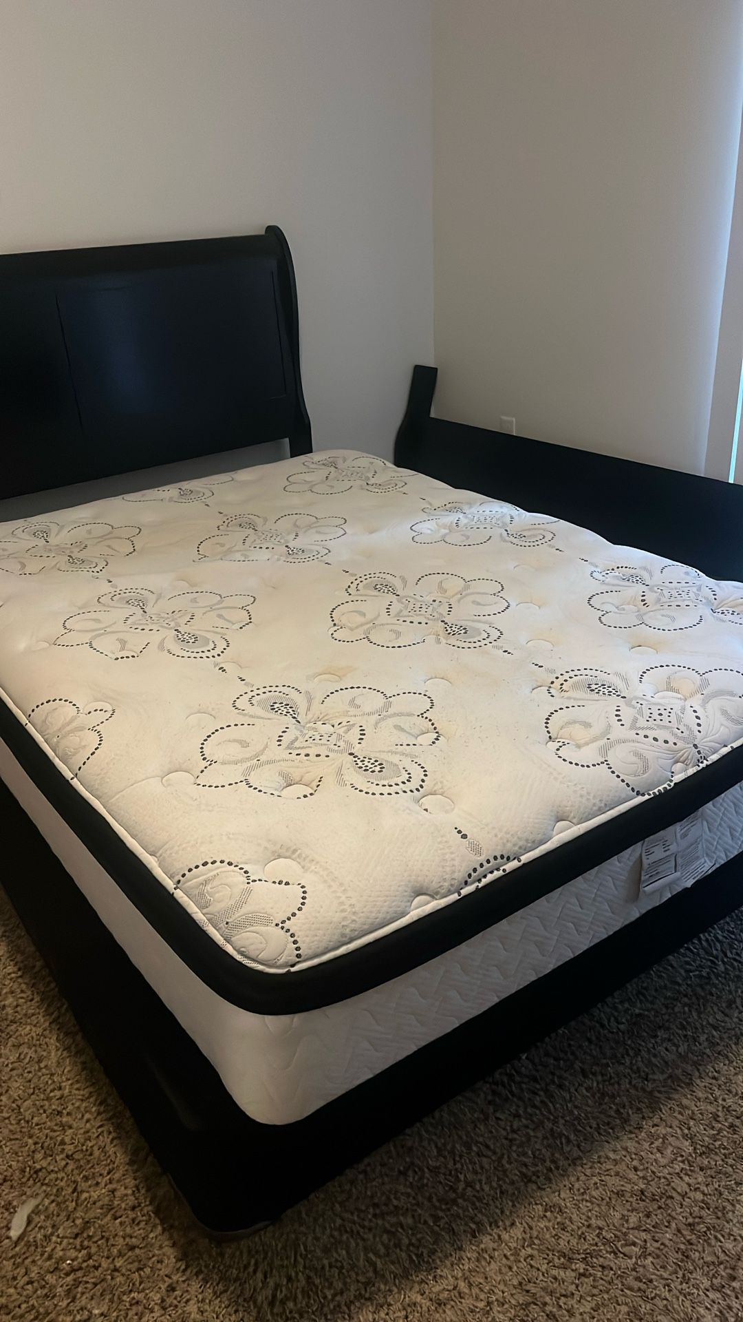 Queen Bed With Box Spring And Bedframe