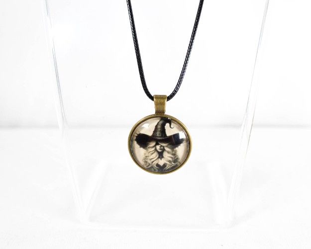 Handmade Witchy Necklace Blonde Gothic Witch Gothic Charm