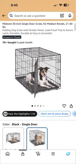 Midwest 30-Inch Single Door iCrate Dog Crate