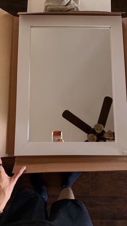 White Framed Wall Mirror