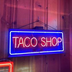 Huge TACO 🌮 SHOP Neon Sign