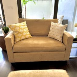Crate & Barrel Oversized Armchair w/ Twin Bed 