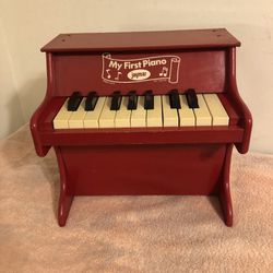 Vintage Jaymar Red My First Piano 18 Keys All Keys Play