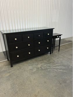 Black Dresser and night  stand