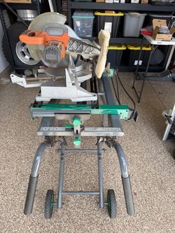 Rigid  Compound Mitre Saw on Hitachi portable stand