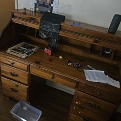 Vintage Roll Top Desk