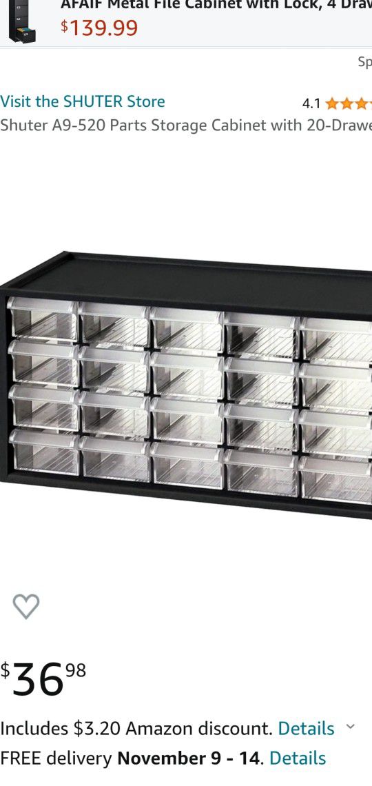 Storage Cabinet with 20-Drawer

