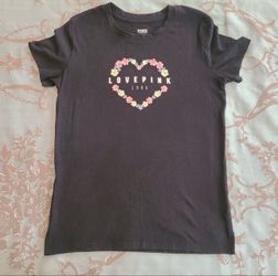 Victoria's Secret PINK Perfect Crew Short Sleeve Tee Shirt Black Size XS