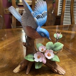 Andrea By Sadek Antique Bluebird Figurine 