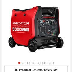 PREDATOR 5000 Watt Dual-Fuel SUPER QUIET Inverter Generator with Remote Start