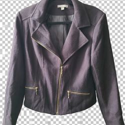 Roz & Ali Moto Jacket Color Black Size M