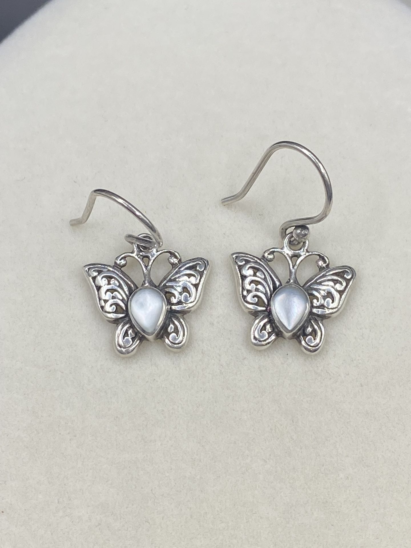 925 Moonstone Butterfly Earrings