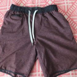 VUORI Mens Banks Athletic Unlined Shorts Stretch Red Black no size 26x8.5