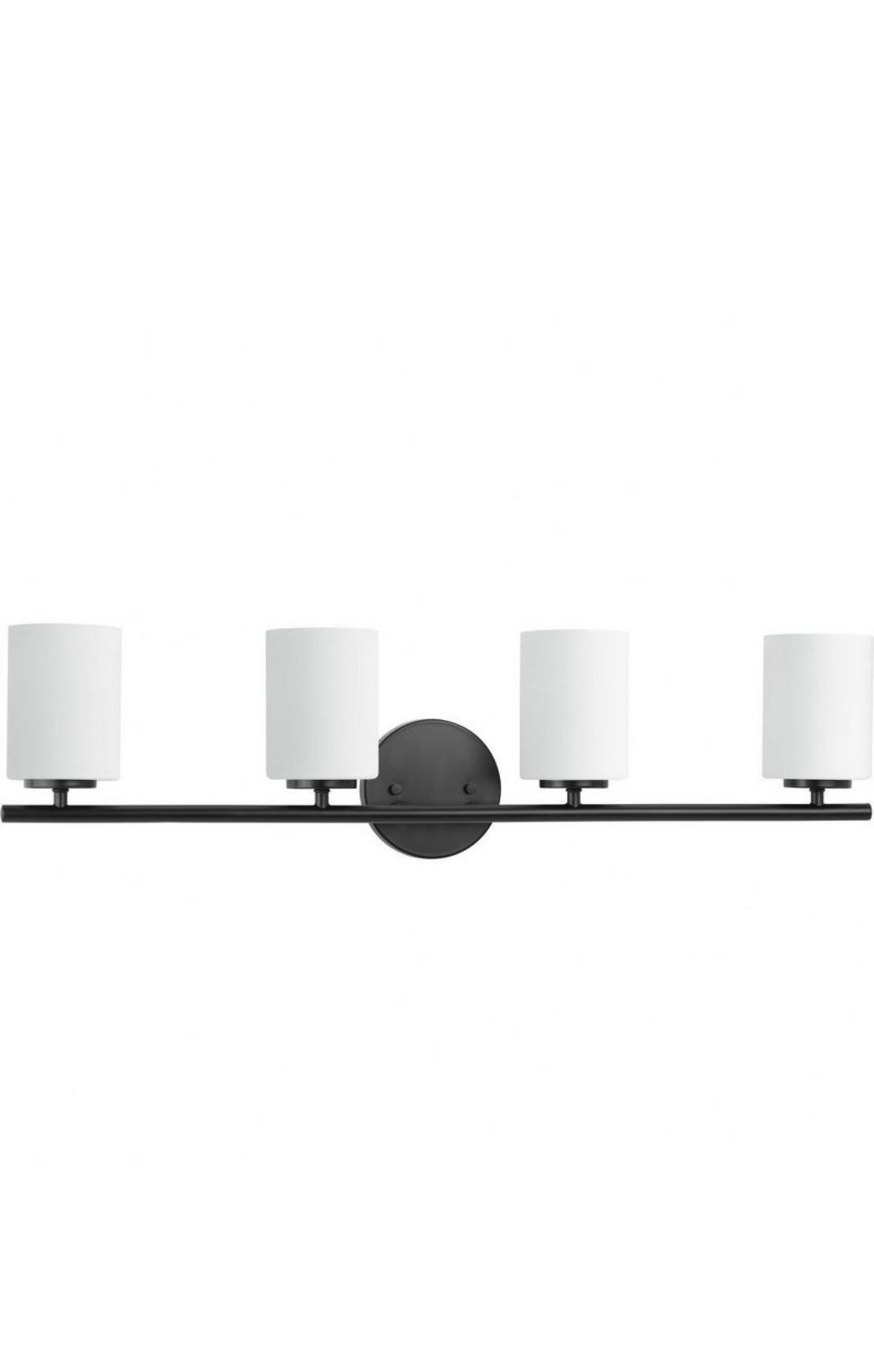 Replay Collection 22 in. 3-Light Black Etched Glass Modern Bathroom Vanity Light