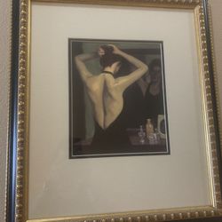 Framed Wall Art Woman Dressing