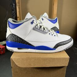Very clean Jordan 3 Racer Blue size 13m!
