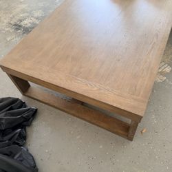 Large Solid wood Coffee Table And End Table 