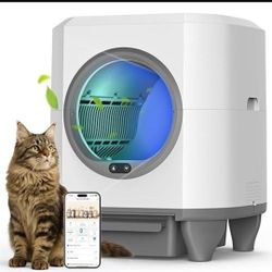 Large Oroley 80 Liter Self  Cleaning WI-FI Bluetooth Litter Box