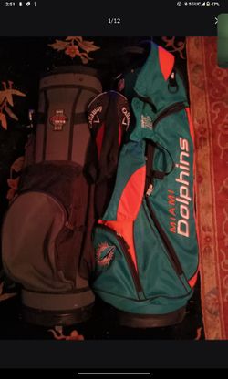Premium golf bags, licensed NFL Dolphins by wilson, cart tech bag, Callaway cover, 3 PCs lot