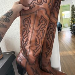 Vintage Dan Post Tall Western Boots 