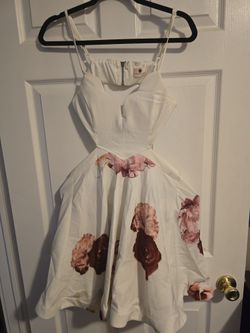 Morning Mist white floral dress