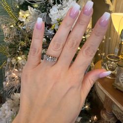 14K Gold Natural Diamonds Ring Band