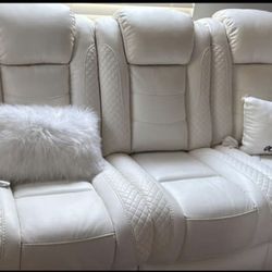 White Ashley Living Room Set 