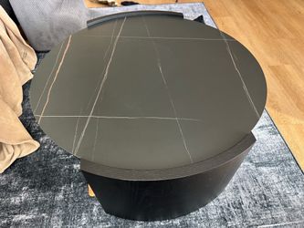 Scandinavian designs round wood coffee table