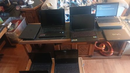 10 laptops hp,dell,lenovo, sony
