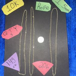 10K Yellow Gold Ropes 