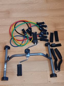 Latex-Free 10lb 20lb 30lb 40lb 50lb Stackable Resistance Band Exercise Set
