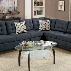 Brand New Black Modular Sectional Sofa 