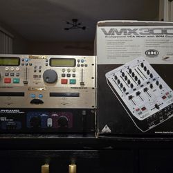 Vintage DJ Equipment NUMARK CON-34 PYRAMID PA600X AMP VMX300 VVA MIXER