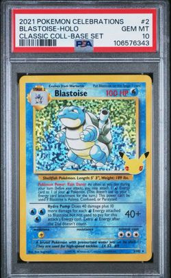 psa 10 blastoise 25th