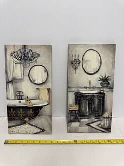 Matching wall decor paintings