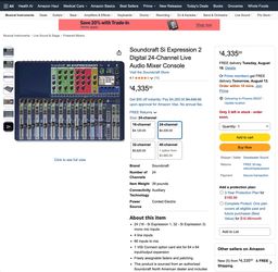 Soundcraft Si Expression 2 Digital 24-Channel Live Audio Mixer Console