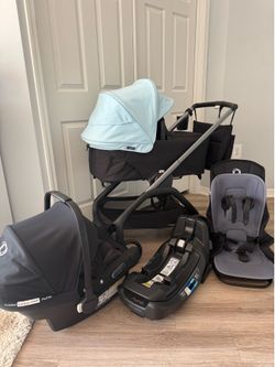 Bugaboo Dragonfly Stroller + Bassinet + Bugaboo Turtle Air Shield By Nuna Infant Car Seat + Base