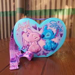 Disney 2026 Exclusive Stitch Angel Heart Light Up Valentine Popcorn Bucket