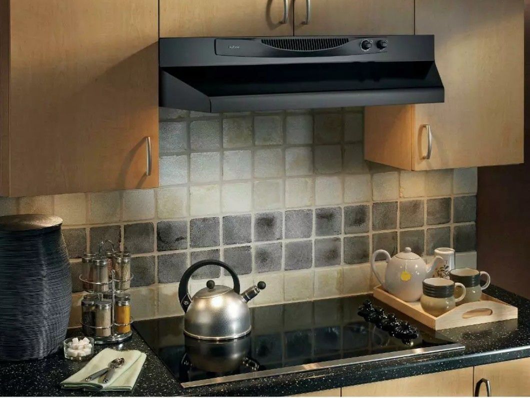 NuTone ACS Series 30 in. Convertible Under Cabinet Range Hood with Light Black New