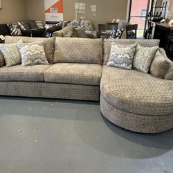 New Hughes Furniture Sectional 