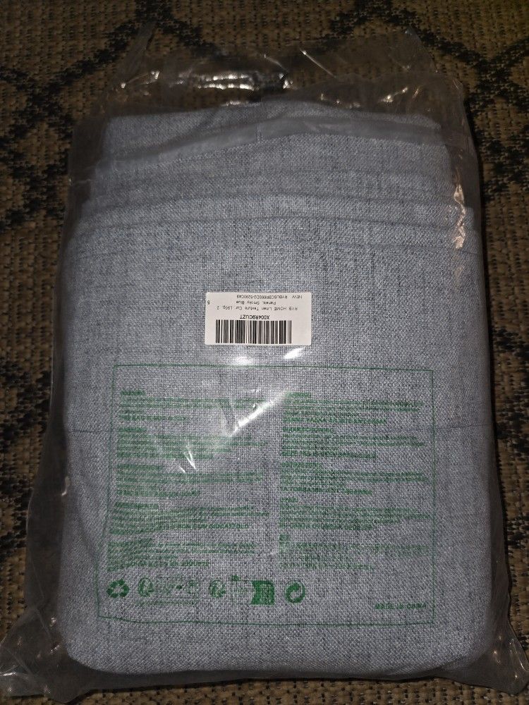 Smoky blue curtain 90 Inches 2 Panels
