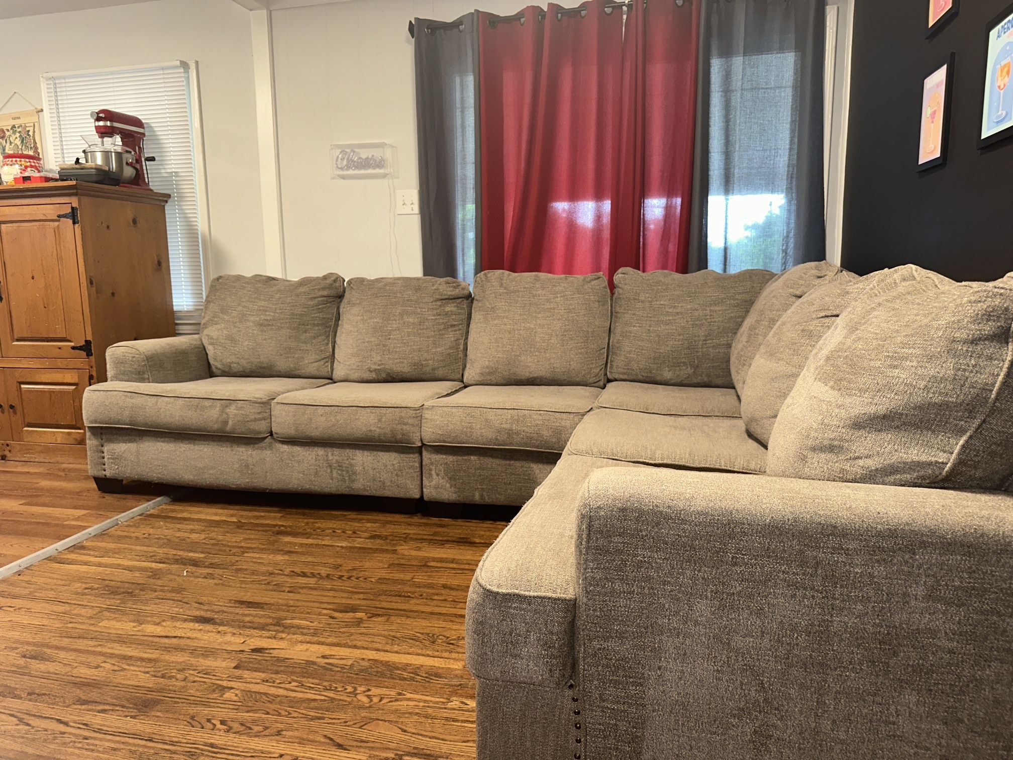 Beautiful 3-Piece Taupe Sectional Sofa w/ FREE Delivery & Setup!