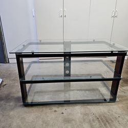 tv stand with glass 2 book shelves