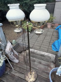 Vintage Milk Glass Lamp