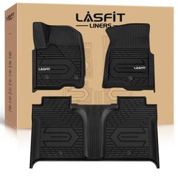 Floor Mats 2019-2026 for Chevy Silverado/GMC Sierra 1500, 2020-2026 2500 HD/3500 HD, Crew Cab Only(Fit with Rear Under-Seat Storage, But Not Fi