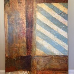 Bill Gingles "Opus Five #I" – Signed Acrylic Abstract Canvas, Gallery Provenance (48"×60")
